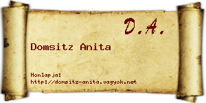 Domsitz Anita névjegykártya